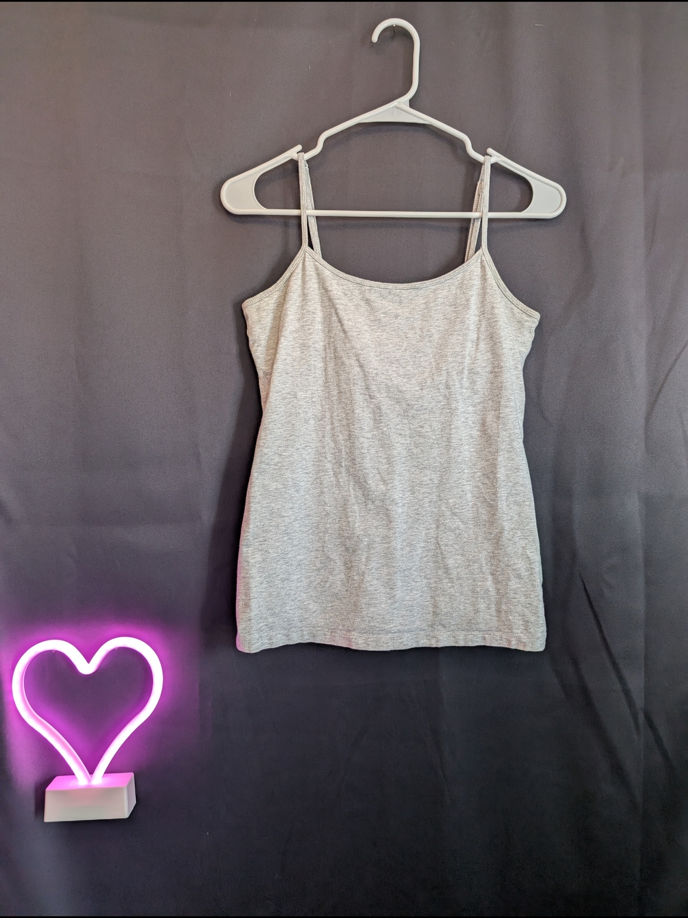 Sonoma Light Gray Women's Camisole Tank with Adjustable Straps